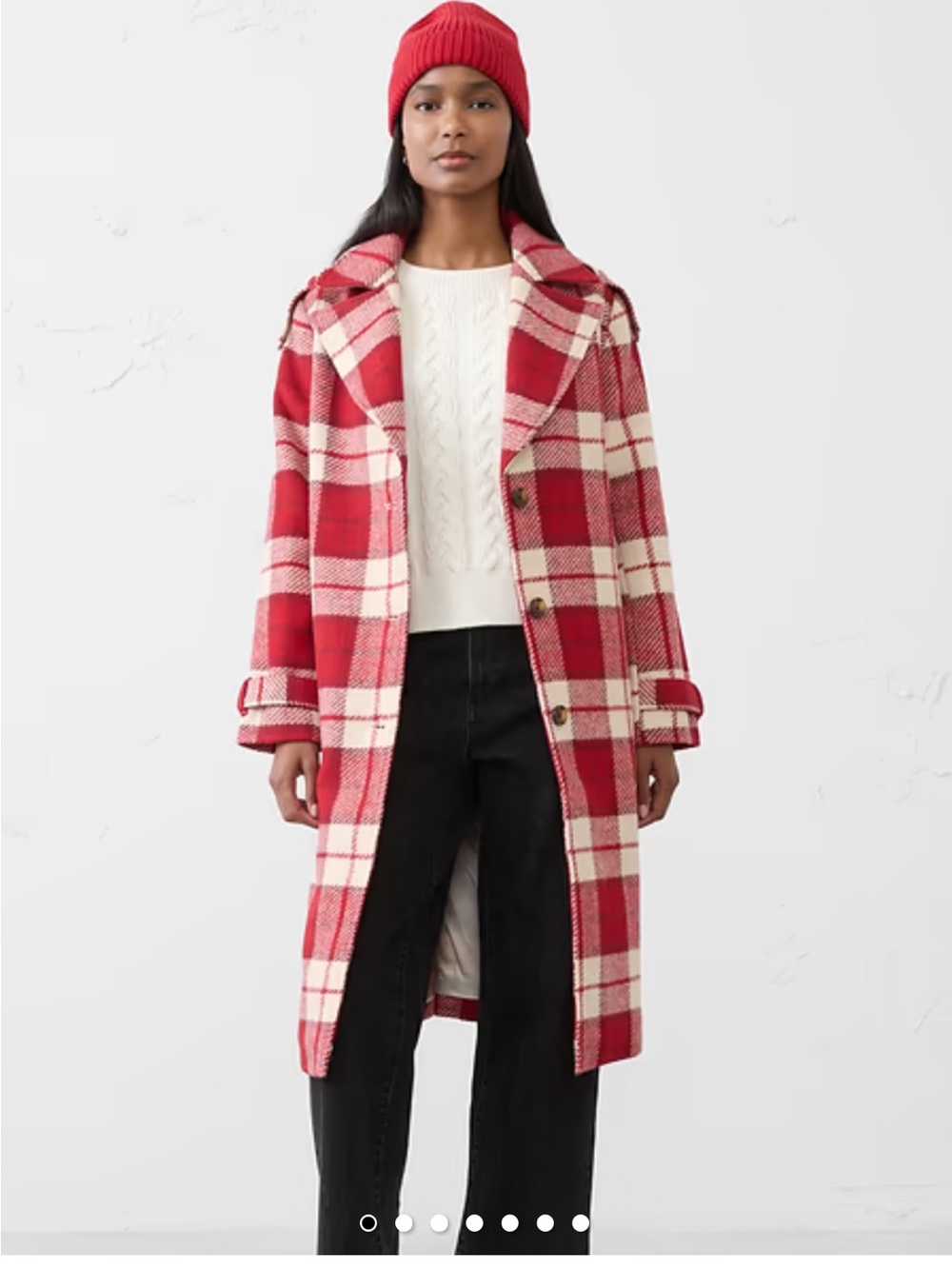 Banana Republic Factory Plaid Coat - Picture 2 of 7